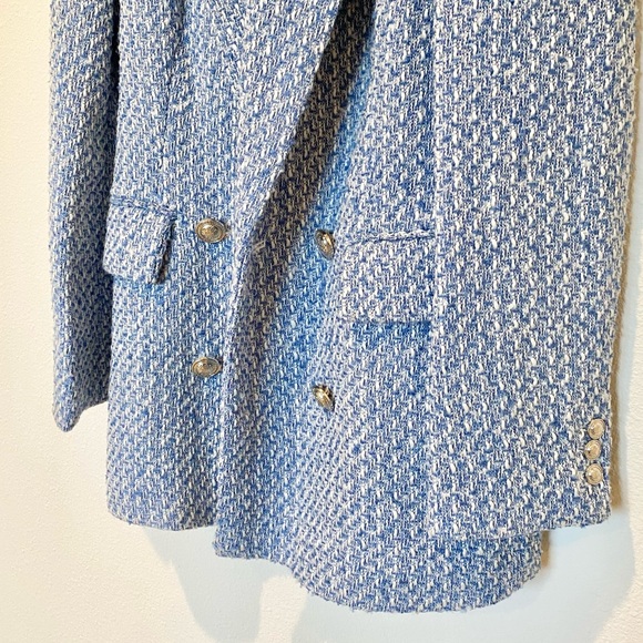 NWT Zara Double Breasted Textured Weave Blazer S - Picture 8 of 16